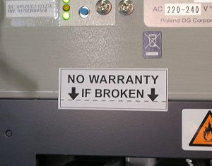 Warranty label